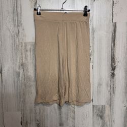 Missguided Sand Beige Cycling Shorts Women’s Size US 6 | Stretchy Loungewear Bik