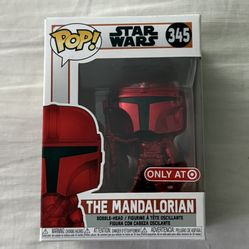 Funko POP Star Wars The Mandalorian #345 Red Metallic Target Exclusive
