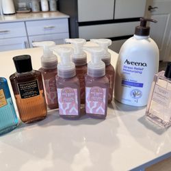 Bath & Body Works Hand Foaming Hand Soap With Bodywash With Aveeno and Victoria Secret Bombshell 