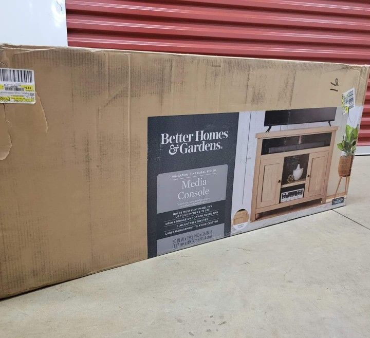 Better Homes & Gardens Natural Oak Media Console