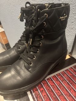 Kate Spade Leather Combat Boots