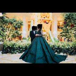 Emerald Green Wedding Gown 