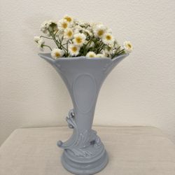 Vintage Blue Art Nouveau Vase