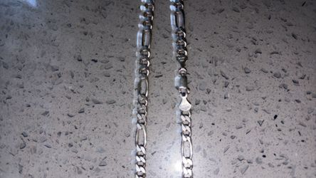 925 silver figaro chain great condition unisex