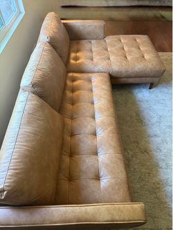 Caramel 2 piece sectional with chaise