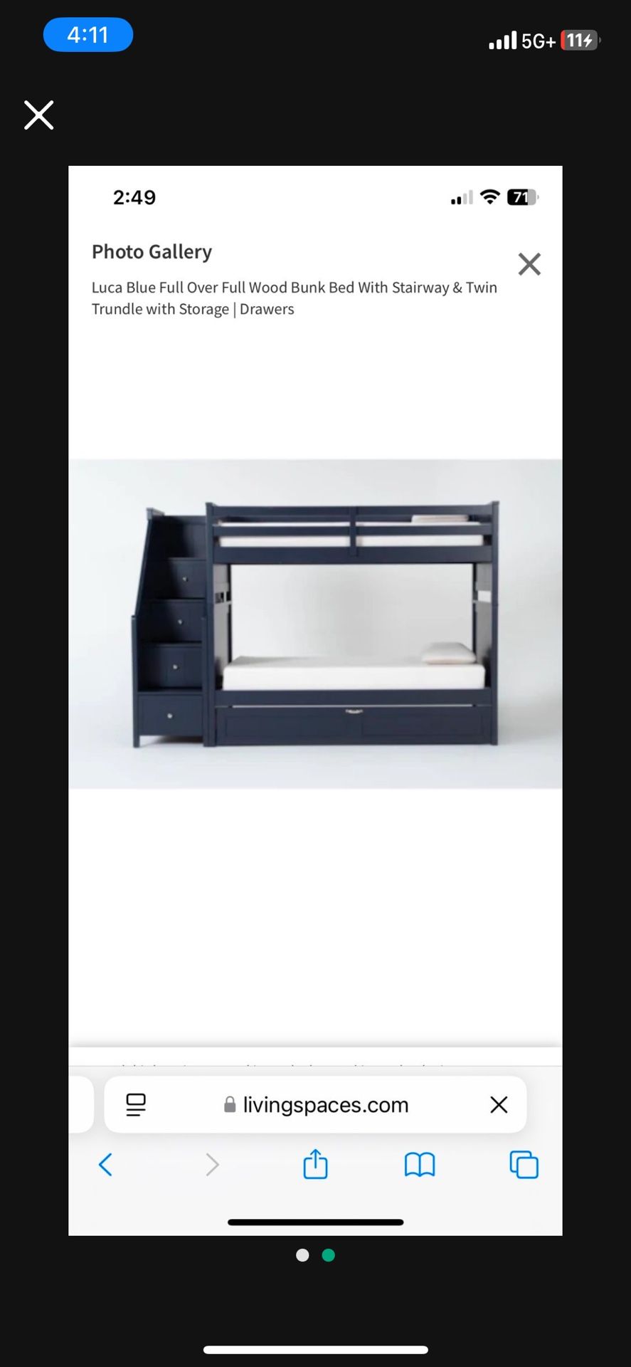 Cherry Wood Bunk Bed