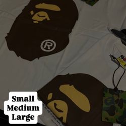 Bape Tees Small Medium Large