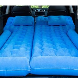 Â Inflatable Car Air Mattress Bed - Multipurpose Portable SUV Car Mattress Backseat with Two Pillow and Electric Air Pump Sleeping Pad