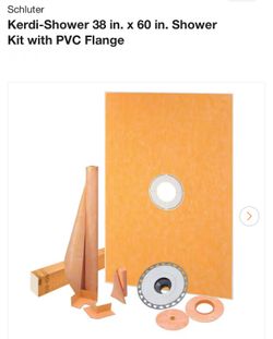 Kerdi-Shower-Kit without the grate fits a 38 in. x 60 in. shower area