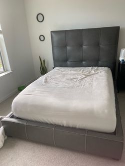 Leather Queen Bed