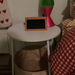 Two White Side Tables 