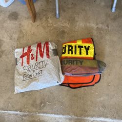 Security Reflective Vests And Security Rain Poncho 