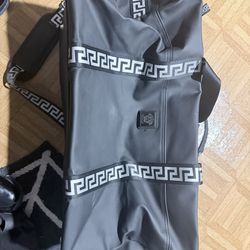 Versace Perfume large Black Duffel Travel Bag