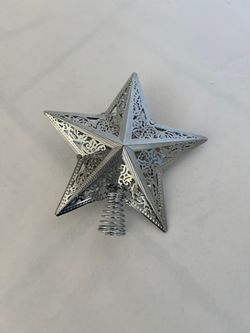 Silver metal tree topper - Star Sell for $5 