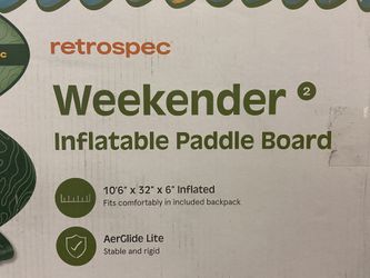 Retrospec Weekender 10’6” Inflatable Stand Up Paddleboard Spruce Green