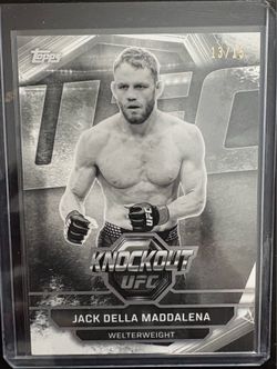 2026 Topps Knockout UFC Jack Della Maddalena Black & White /15 SSP #13/15