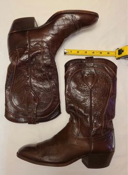 Brown Leather Cowboy Western Boots