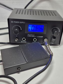 Professional Digital Tattoo Power Supply w/ Foot Pedal
