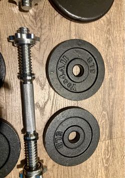 Standar Adjustable Cast Iron Dumbbells 35 lbs each ( total: 70 lbs)