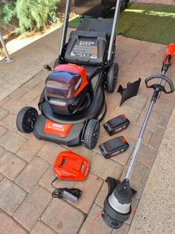 ECHO LAWN MOWER  21" E FORCE 56VOL BATERY SYSTEM  400$ THE STRING TRIMER FREE