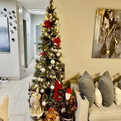 Christmas tree with build in lights