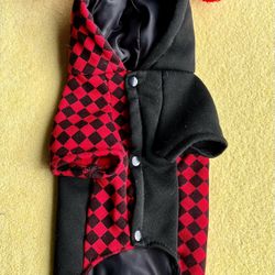 XS Harley Quinn Dog Sweatshirt/hoodie Worn By Chihuahua 