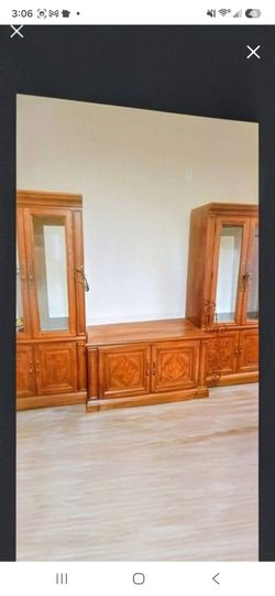 Solid Oak Entertsinment Center