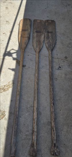 3 Feather Brand Paddles/Oars Vintage