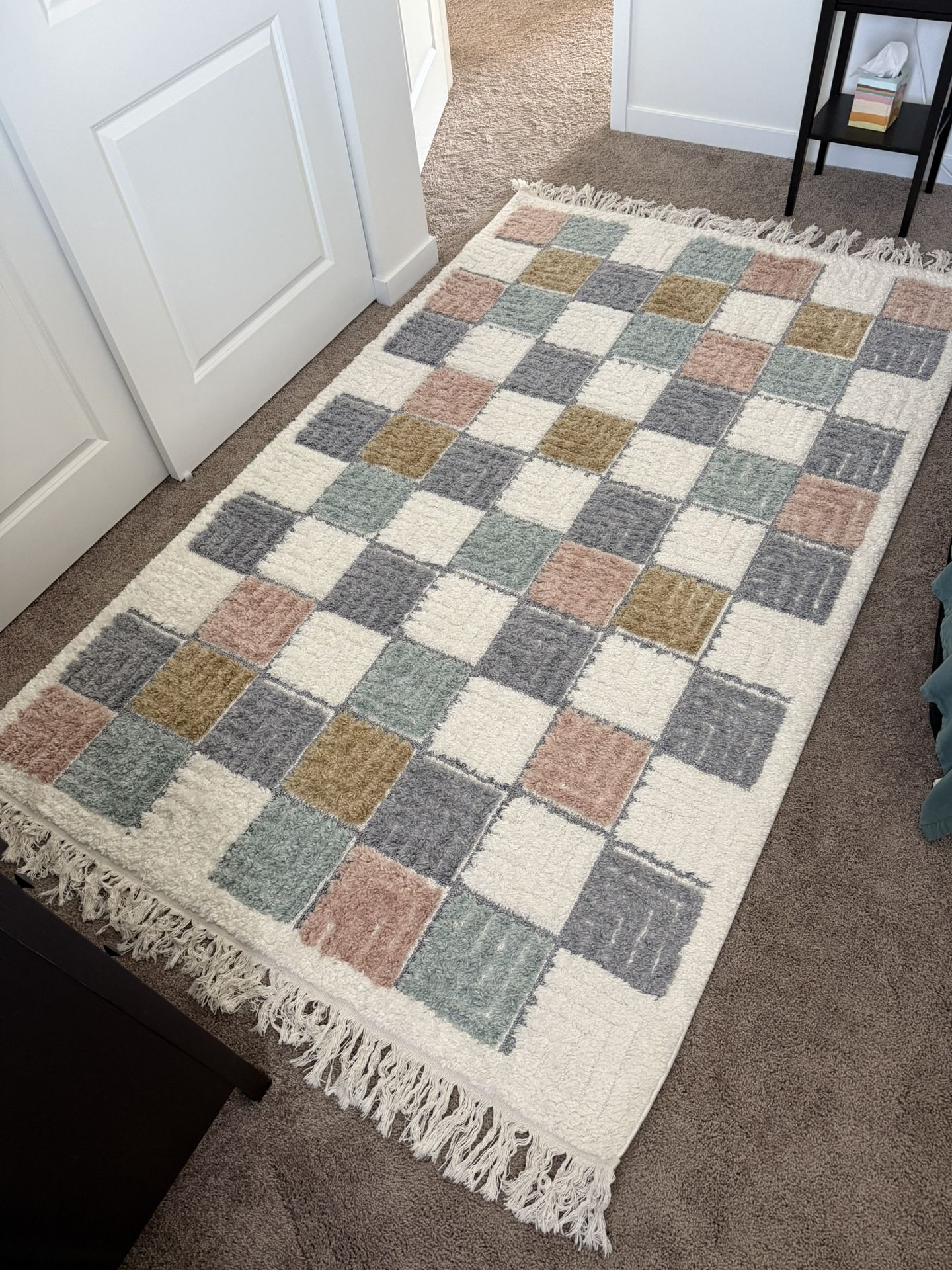5x8 Checkered Area Rug