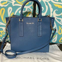 Michael Kors Blue Crossbody/Shoulder Bag Mint Condition!