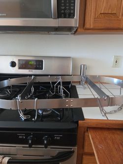 Stainless steel pot rack
