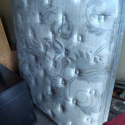 Full Size Mattress And Box Spring  And Frame 