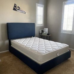 Full Size Upholstered Bed Frame (mattress Not Included) Cash Only
