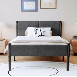 Metal Bed Frame,14Inch Twin Size, No Box Spring Needed, Grey. Russell/Boulder Area.