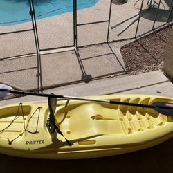 Used Coleman Drifter Kayak w/Oar, Yakima Foam Blocks and Tiedowns