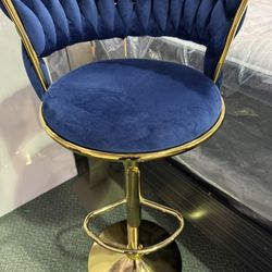 ROYAL BLUE & GOLD barstools