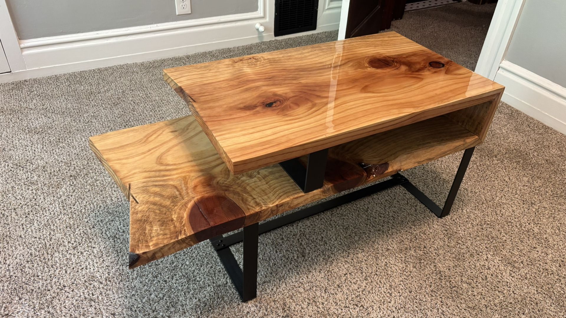 Handmade Redwood Coffee Table
