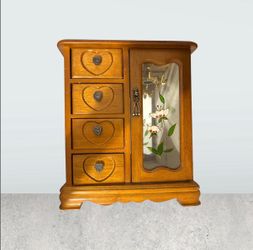 Wooden Jewelry Armoire