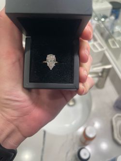 5.15 carat lab diamond engagement ring
