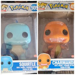 Funko Pop! Jumbo Charmander & Squirtle
