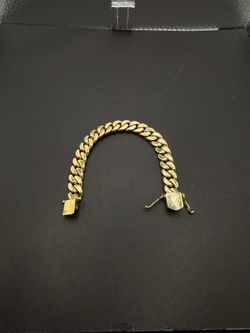 Solid gold cuban link Bracelet