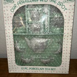 Vintage Precious Moments Mini Porcelain Tea Set