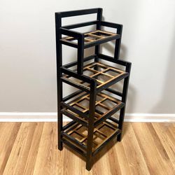 Wood 4 Tier Storage Shelf Plant Stand