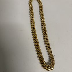 Stainless steel 14k gold plated Cuban chain