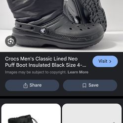 Men Size 12 Classic Puff Boot Crocs 