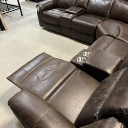 Ashton Saddle Recliner Sectional