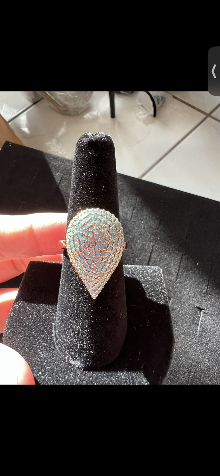 New Aqua Drop Ring Size 6, 7, 8 & 9 Available