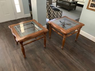 Wooden end tables 27x27x 22