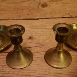 Vintage Brass Candlesticks  C