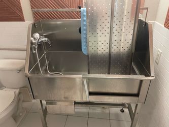 Stainless Steel Pet Grooming Bath Tub
